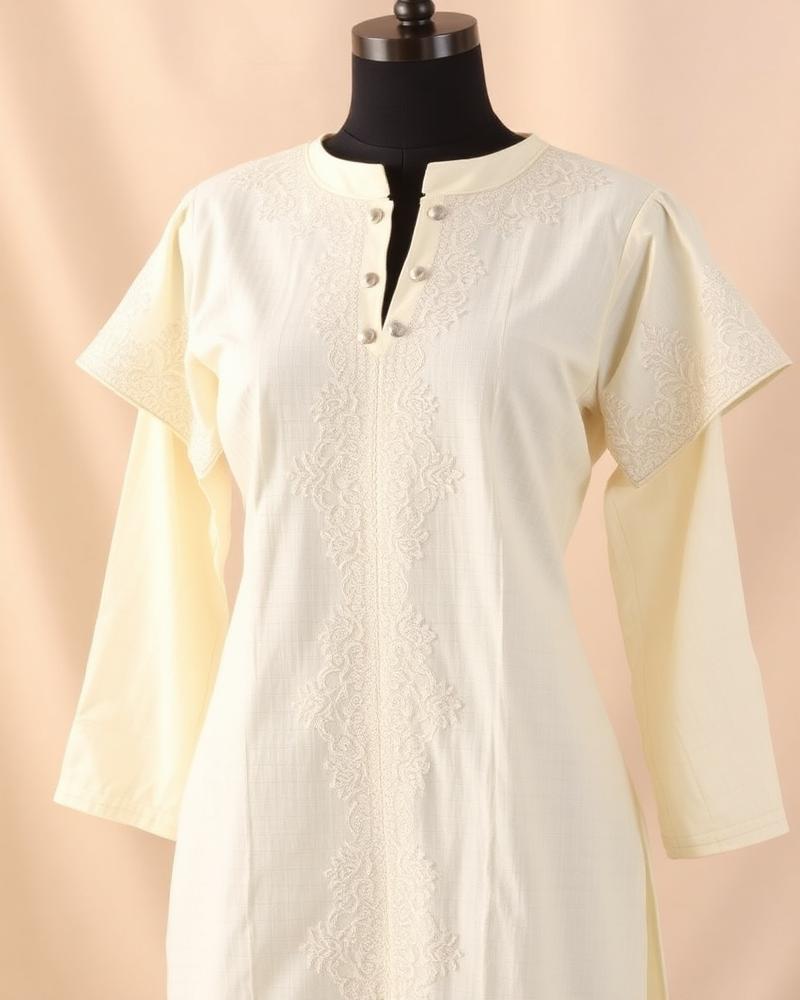 Ivory Chikankari Kurti